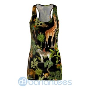 Rainforest And Wildlife Full Printed Racerback Dress For Women Product Photo