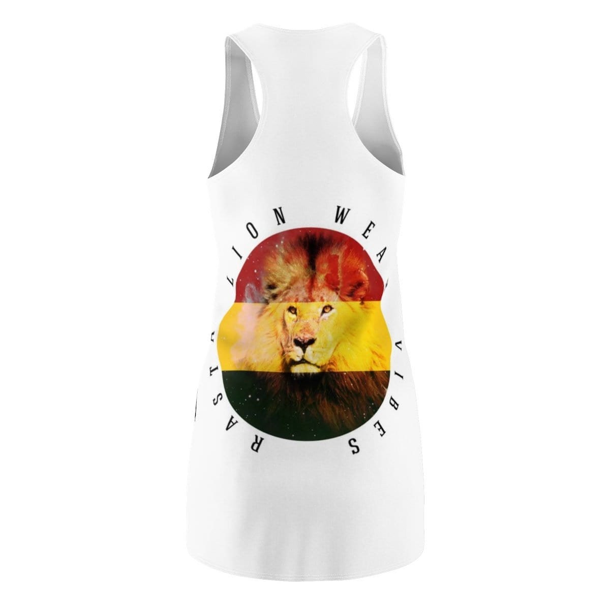 rasta-lion-vibes-white-racerback-dress-for-women-3-Ijx79.jpg Rasta Lion Vibes White Racerback Dress FOr Women Product Photo