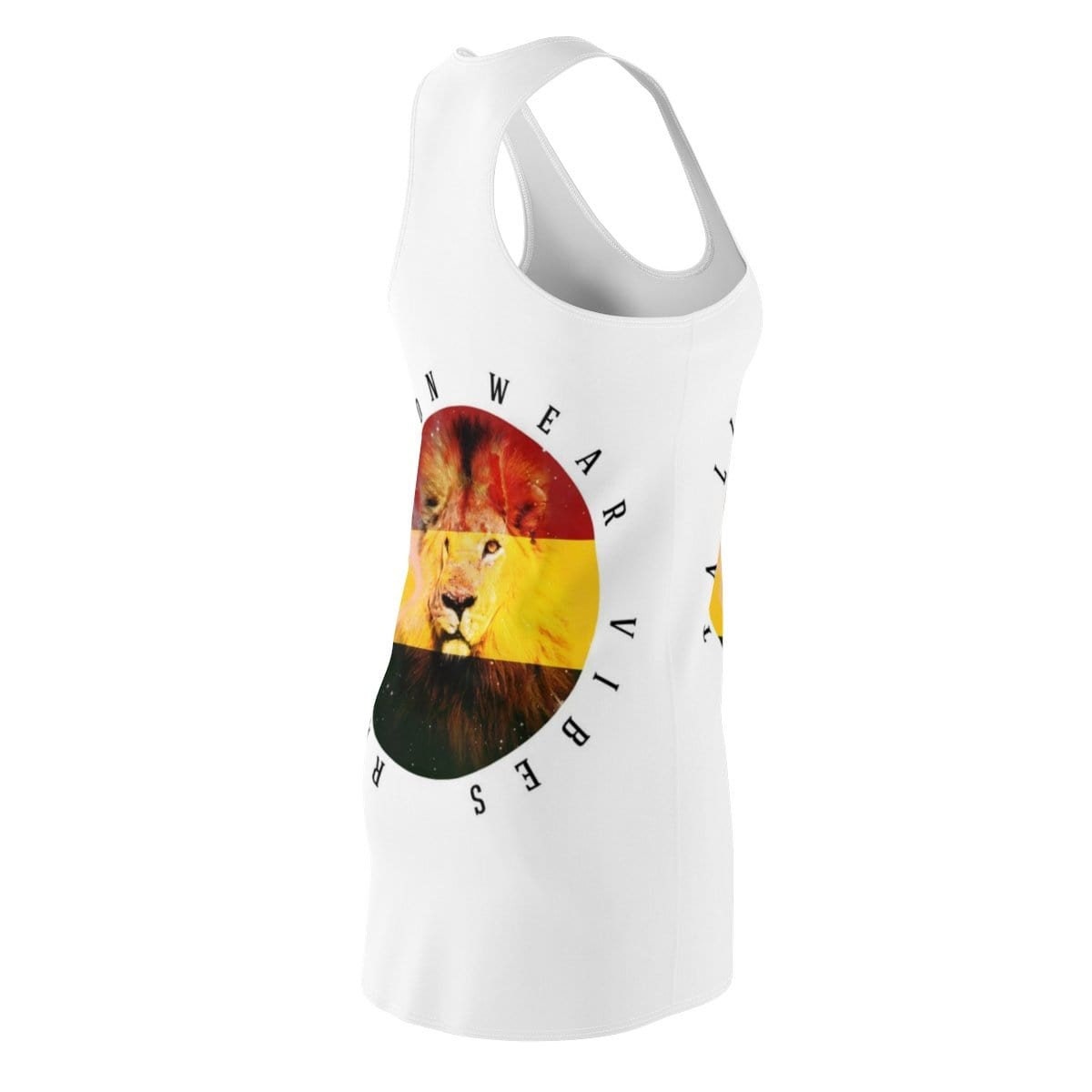 rasta-lion-vibes-white-racerback-dress-for-women-5-GEnwt.jpg Rasta Lion Vibes White Racerback Dress FOr Women Product Photo