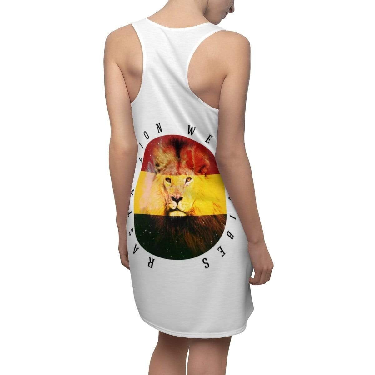 rasta-lion-vibes-white-racerback-dress-for-women-6-YhFc2.jpg Rasta Lion Vibes White Racerback Dress FOr Women Product Photo