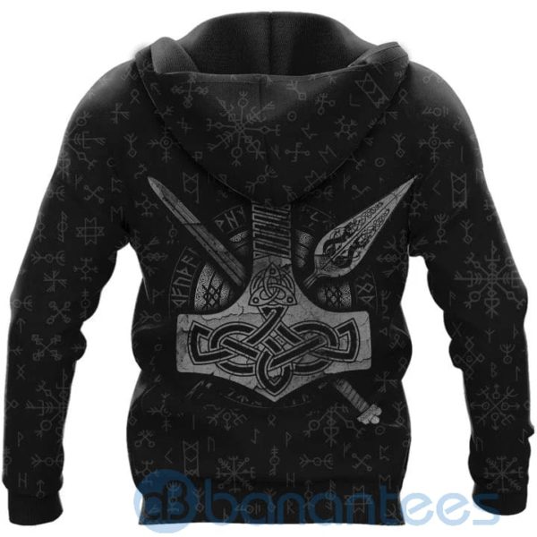 Raven Hammer Spear Odin Viking Hoodie All Over Printed 3D Hoodie Product Photo