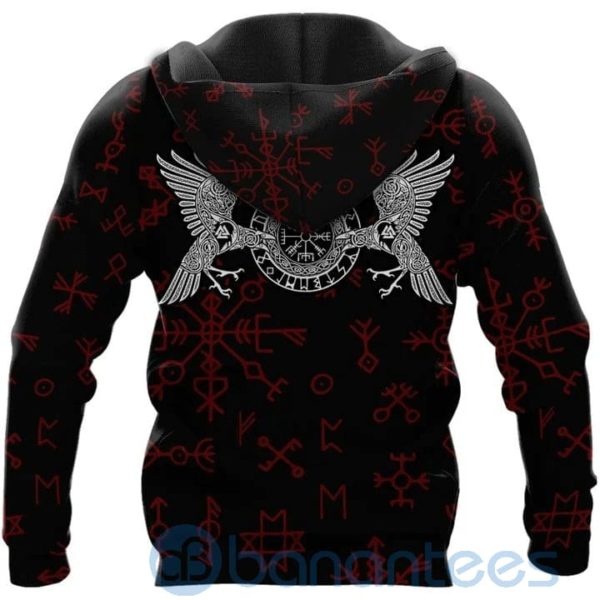 Raven With Vegvisir Viking Hoodie All Over Printed 3D Hoodie Product Photo