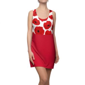 red flowers pattern red racerback dress 5 VidVE 300x300 image Red Flowers Pattern Red Racerback Dress Product Photo
