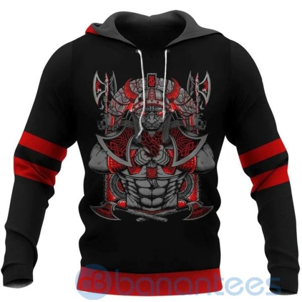 Red Jormungand Son Of Loki And Angrboda Viking Hoodie All Over Printed 3D Hoodie Product Photo