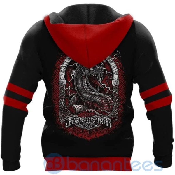 Red Jormungand Son Of Loki And Angrboda Viking Hoodie All Over Printed 3D Hoodie Product Photo