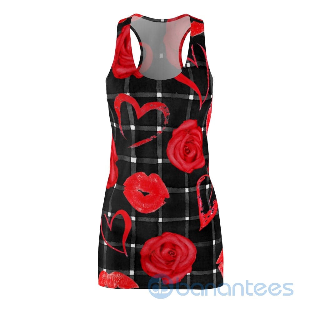 red-rose-red-lip-red-heart-racerback-dress-for-women-1-U1f8Y.jpg Red Rose Red Lip Red Heart Racerback Dress For Women Product Photo