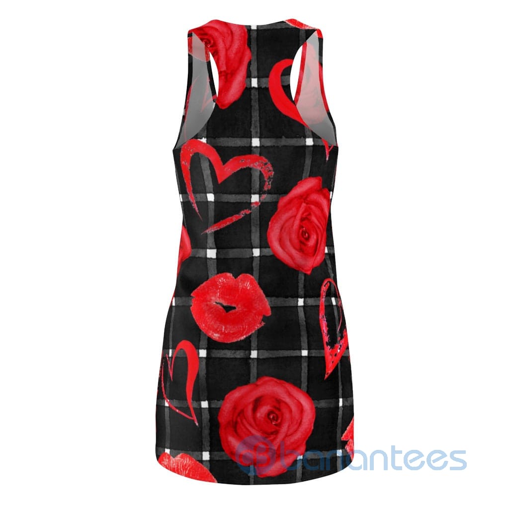 red-rose-red-lip-red-heart-racerback-dress-for-women-2-xx9lZ.jpg Red Rose Red Lip Red Heart Racerback Dress For Women Product Photo