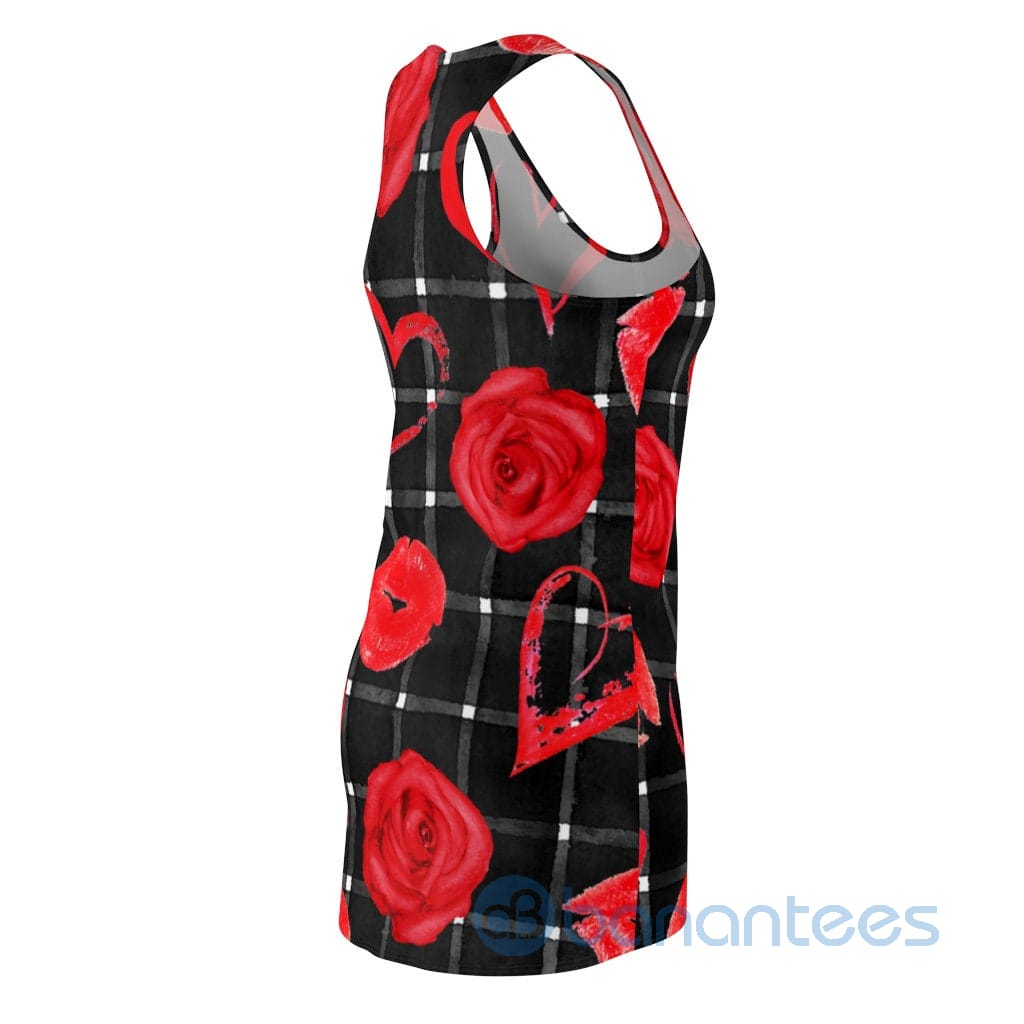 red-rose-red-lip-red-heart-racerback-dress-for-women-4-w1rjH.jpg Red Rose Red Lip Red Heart Racerback Dress For Women Product Photo