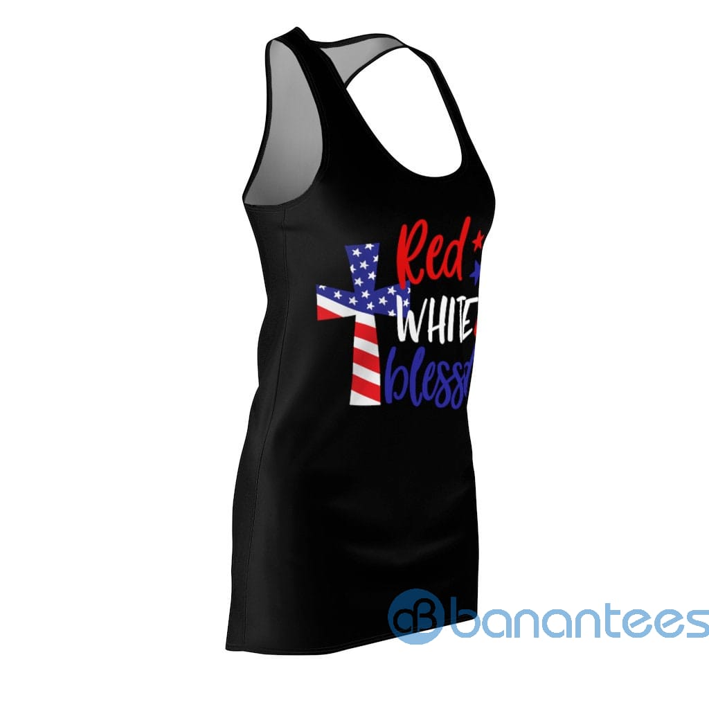 red-white-and-blessed-america-flag-cross-racerback-dress-for-women-3-WXO55.jpg Red White And Blessed America Flag Cross Racerback Dress For Women Product Photo