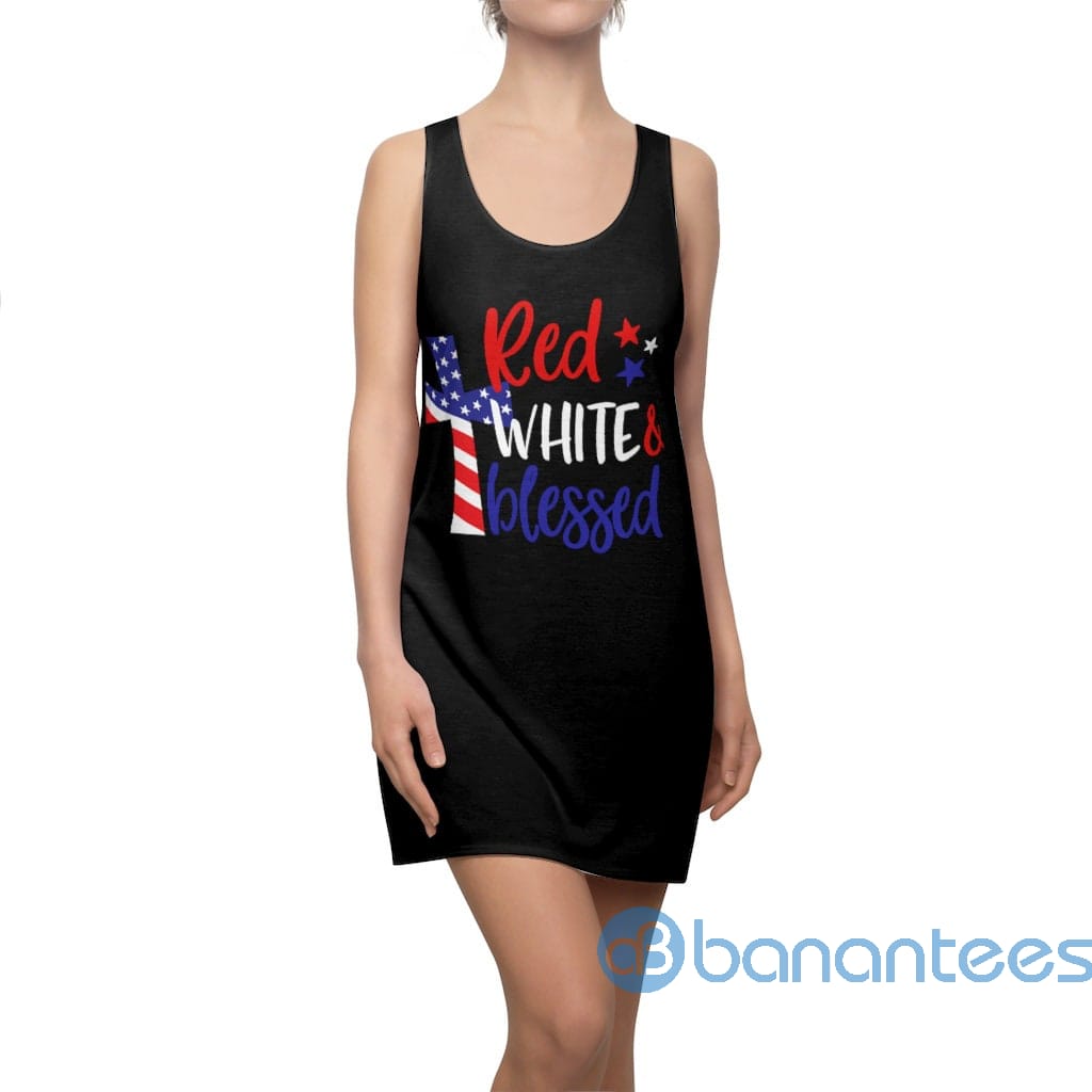 red-white-and-blessed-america-flag-cross-racerback-dress-for-women-5-Fwozg.jpg Red White And Blessed America Flag Cross Racerback Dress For Women Product Photo