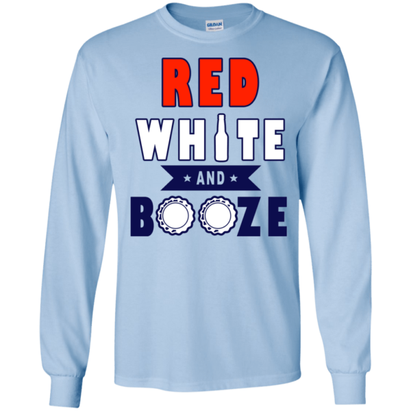 Red White And Booze T Shirt Hoodie Long Sleeve Product Photo