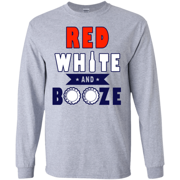 Red White And Booze T Shirt Hoodie Long Sleeve Product Photo