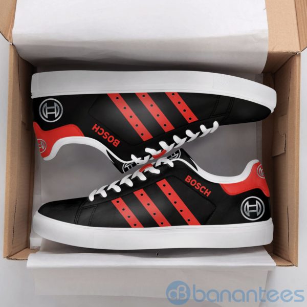 Robert Bosch Pink Striped Black Low Top Skate Shoes Product Photo