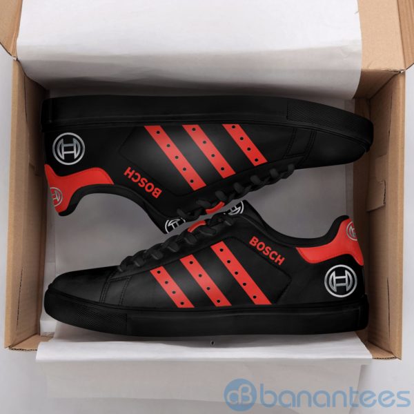 Robert Bosch Pink Striped Black Low Top Skate Shoes Product Photo
