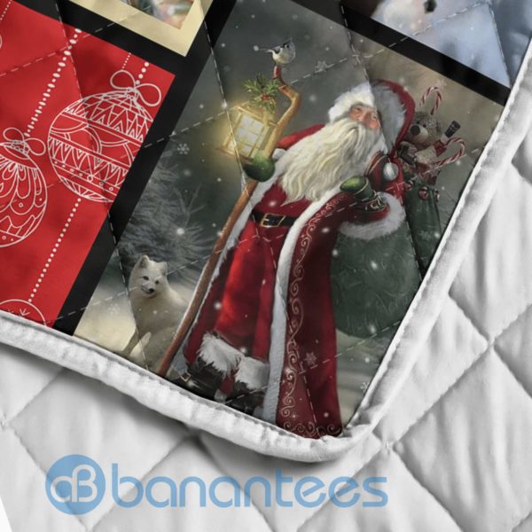 Santa Claus Is Coming To Town Christmas Quilt Blanket Product Photo