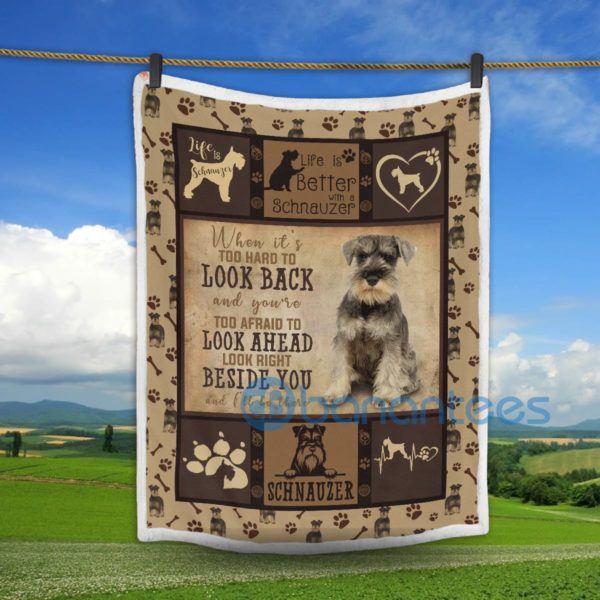 Schnauzer Dog Lif Is Better With A Schnauzer Sherpa Blanket Product Photo