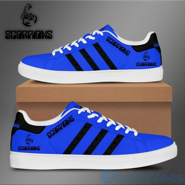 Scorpions Black Striped Low Top Skate Shoes Product Photo