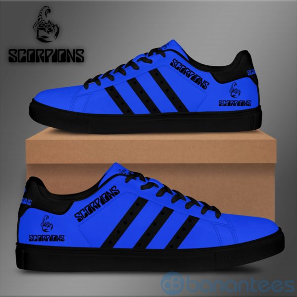 Scorpions Black Striped Low Top Skate Shoes Product Photo