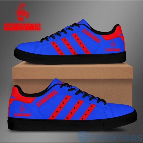 Scorpions Red Striped Low Top Skate Shoes Product Photo