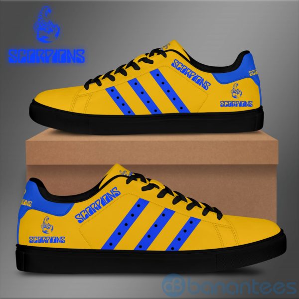 Scorpions Royal Striped Yellow Low Top Skate Shoes Product Photo