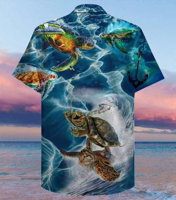 Sea Turtle Happy Summer Hawaiian Shirt Product Photo