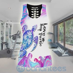 Sea Turtle Tank Top Legging Set Outfit Product Photo