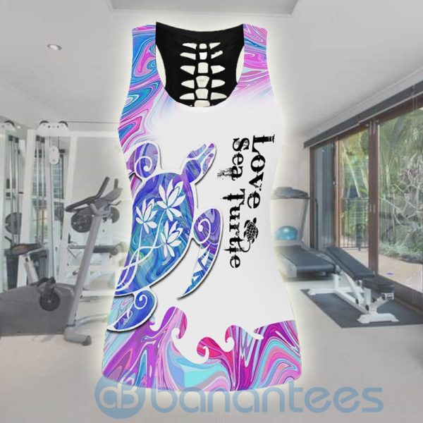 Sea Turtle Tank Top Legging Set Outfit Product Photo