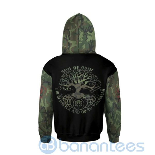 See You In Valhalla Camo Skull Viking Hoodie All Over Printed 3D Hoodie Product Photo