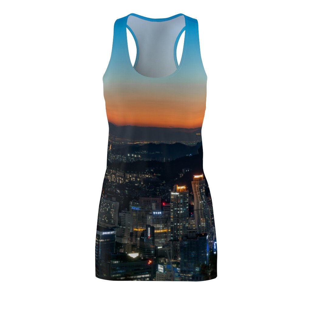 seoul-skyline-all-over-printed-3d-racerback-dress-2-8jwJ1.jpg Seoul Skyline All Over Printed 3D Racerback Dress Product Photo