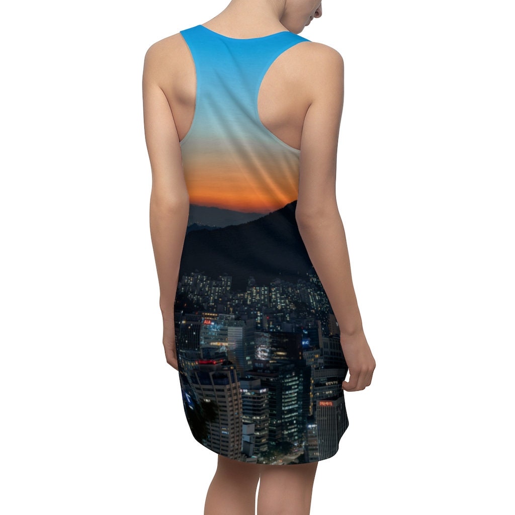 seoul-skyline-all-over-printed-3d-racerback-dress-7-mLmQh.jpg Seoul Skyline All Over Printed 3D Racerback Dress Product Photo