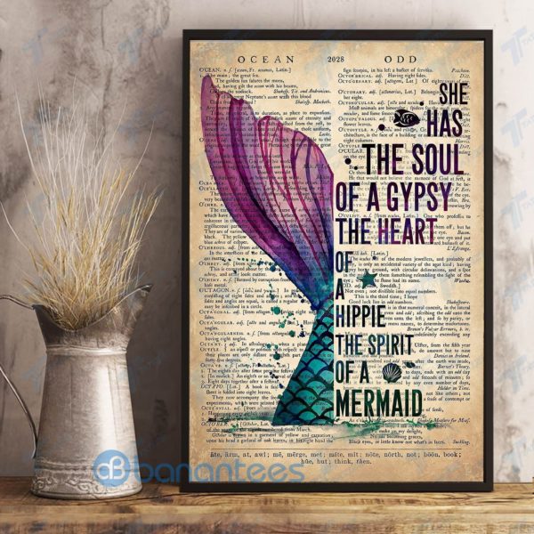 She Has The Soul Of A Gypsy A Heart Of A Hippie The Spirit Of A Mermaid Wall Art Print Poster Product Photo
