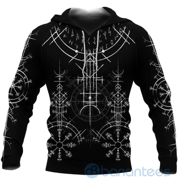Silver Nordic Warrior Magic Ancient Viking All Over Printed 3D Hoodie Product Photo