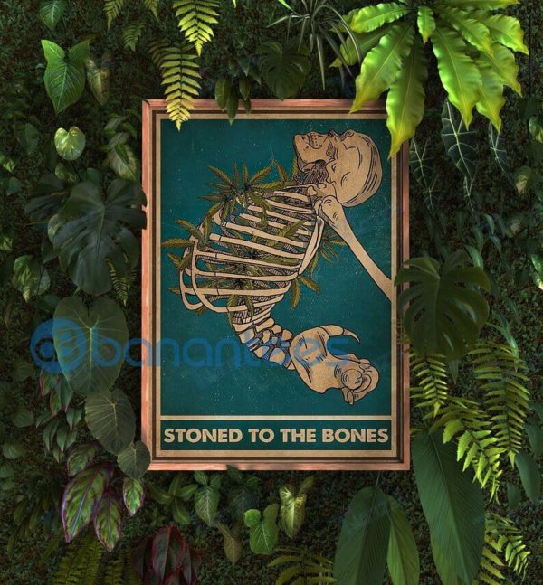 Skeleton Stoned To The Bones Wall Art Print Poster Product Photo