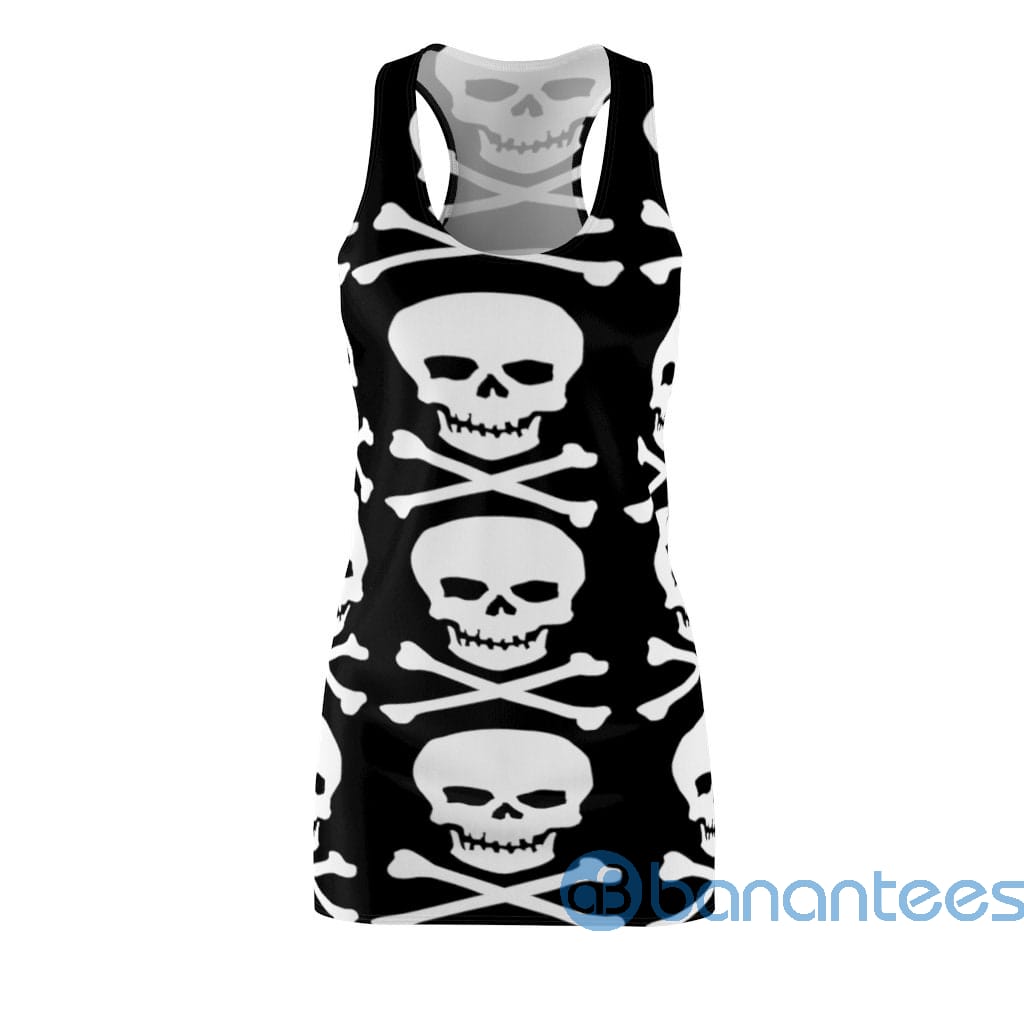 skull-and-cross-bones-black-racerback-dress-for-women-2-4kxvD.jpg Skull And Cross Bones Black Racerback Dress For Women Product Photo