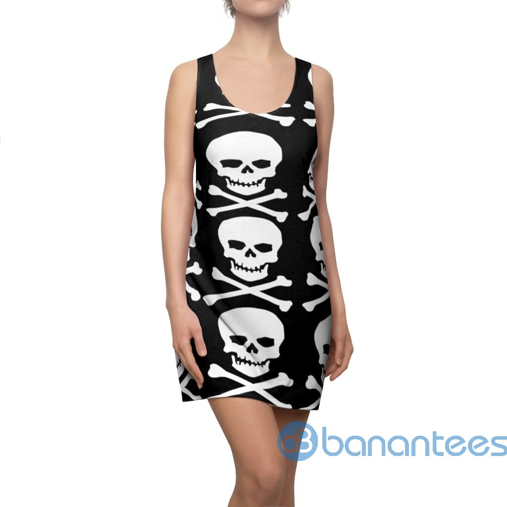 skull-and-cross-bones-black-racerback-dress-for-women-6-mtpXz.jpg Skull And Cross Bones Black Racerback Dress For Women Product Photo