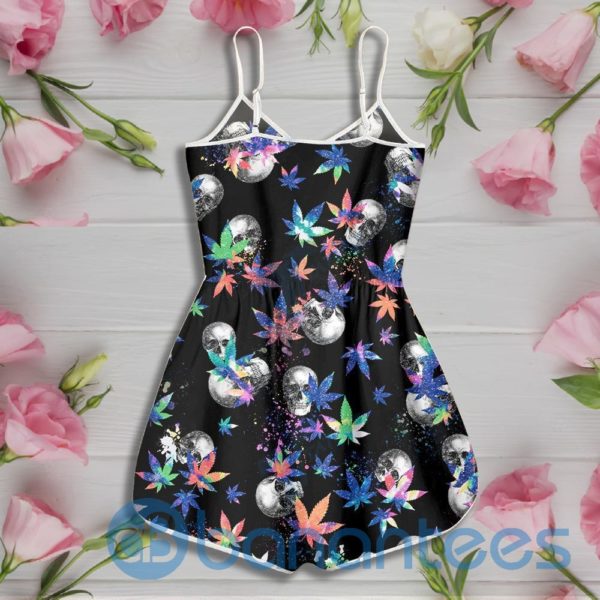 Skull Color Weed Leaf Pattern Rompers For Women Product Photo