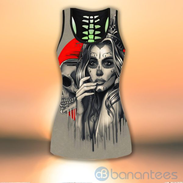 Skull Girl Tank Top Legging Set Outfit Product Photo
