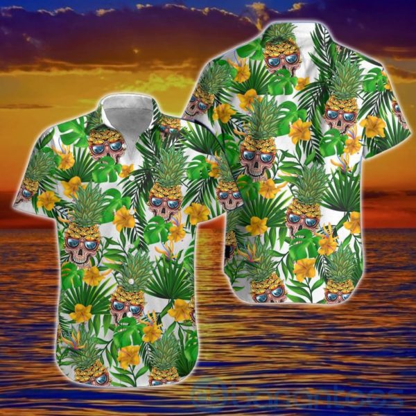 Skull Pineapple Tropical Hawaiian Shirt 3D Product Photo
