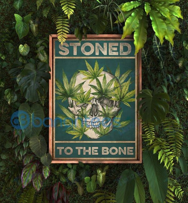 Skull Stoned To The Bones Wall Art Print Poster Product Photo