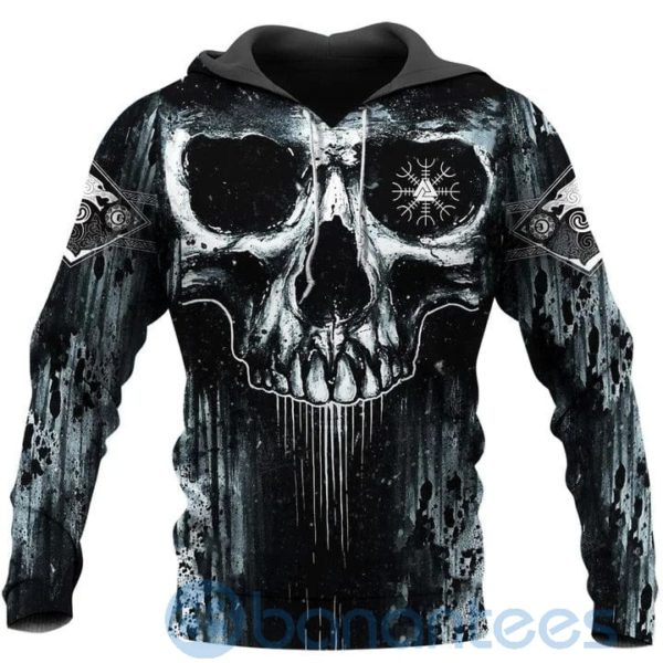 Skull Viking Vegvisir Valknut Viking Hoodie All Over Printed 3D Hoodie Product Photo