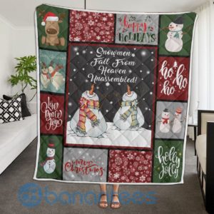 Snowman Rein Deer Christmas Quilt Blanket Product Photo