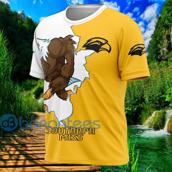 Southern Miss Golden Eagles Mascot All Over Printed 3D T Shirt Product Photo