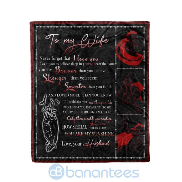 Spartan Husband To Wife You Are My Sunshine Fleece Blanket Product Photo