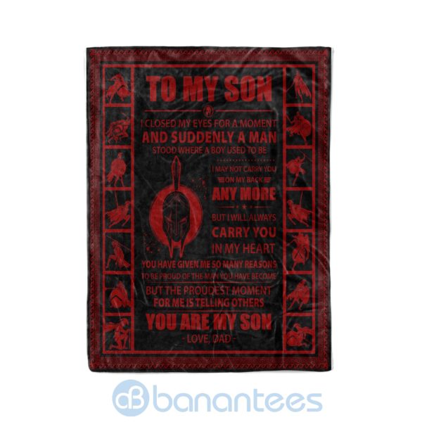 Spartan You Are My Son I Will Carry You In My Heart Fleece Blanket Product Photo