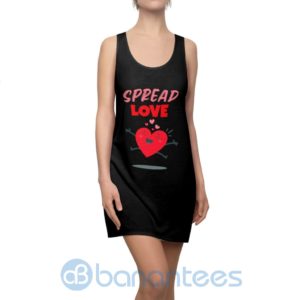 spread love happy heart black racerback dress for women 5 G8121 300x300 image Spread Love Happy Heart Black Racerback Dress For Women Product Photo