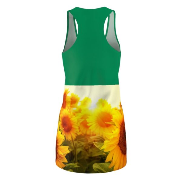 Sunflowers Green Racerback Dress For Women Product Photo