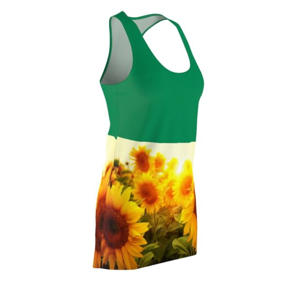 Sunflowers Green Racerback Dress For Women Product Photo