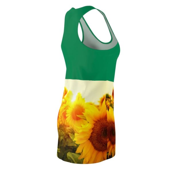 Sunflowers Green Racerback Dress For Women Product Photo