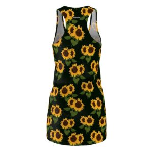 sunflowers pattern black racerback dress for women 3 TE1FQ 300x300 image Sunflowers Pattern Black Racerback Dress For Women Product Photo