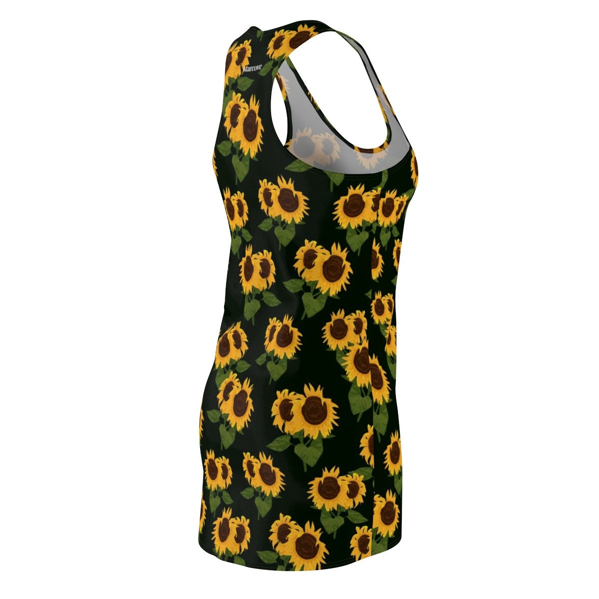 sunflowers-pattern-black-racerback-dress-for-women-5-b2IPz.jpg Sunflowers Pattern Black Racerback Dress For Women Product Photo